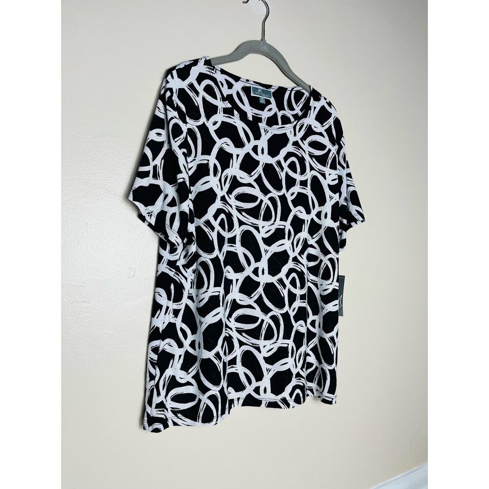NWT JM Collection brushed links printed blouse size 0x - Picture 4 of 7
